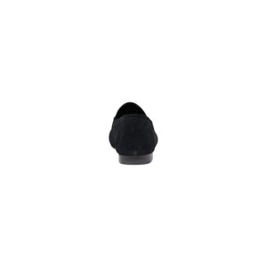 Schwarze Leder-Plateau-Pumps