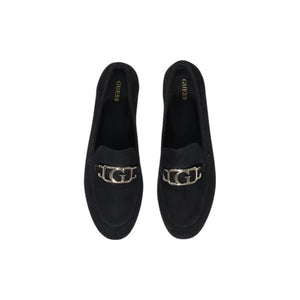 Schwarze Leder-Plateau-Pumps
