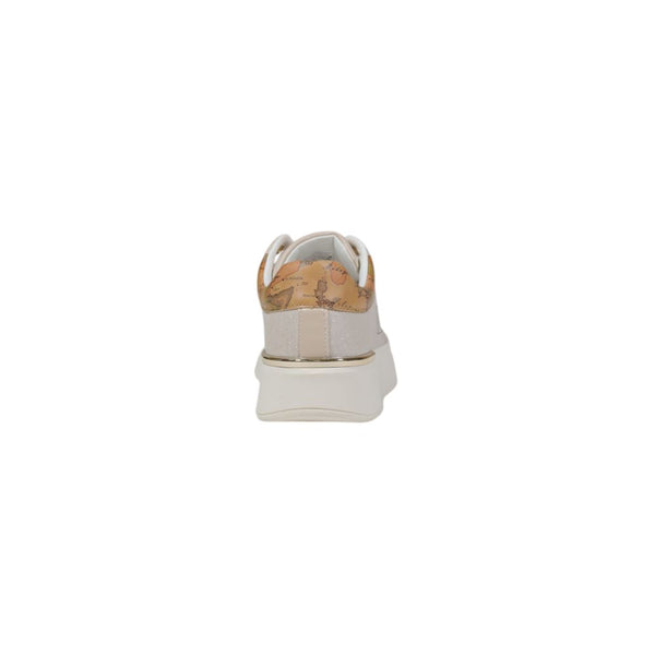 Beige Polyester Sneakers mit niedrigem Schaft