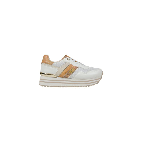 Weiße Polyethylen-Plateau-Sneaker