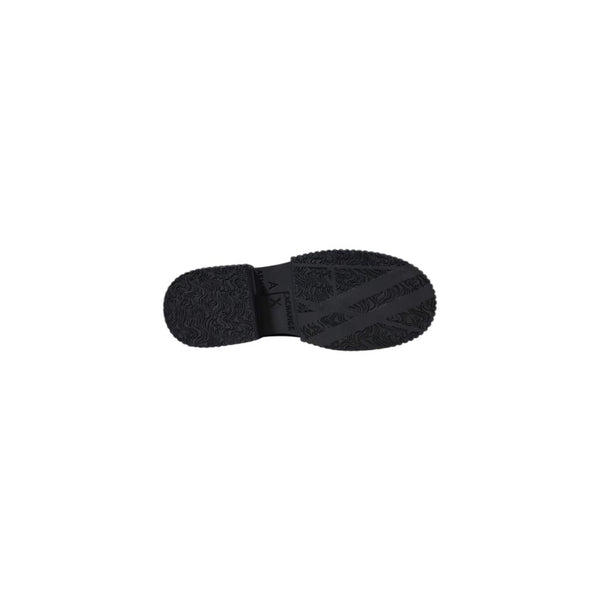 Schwarze Leder-Plateau-Pumps