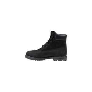 Wasserdichte Schnürstiefel aus schwarzem Leder