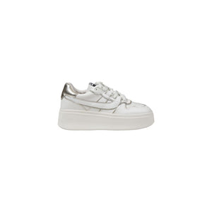 Weiße Leder-Plateau-Sneaker