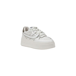 Weiße Leder-Plateau-Sneaker