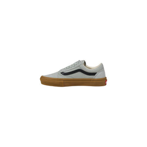 Graue Wildleder-Sneakers mit niedrigem Schaft