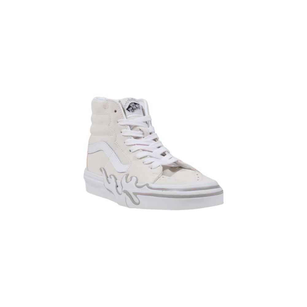 Weiße Wildleder-High-Top-Sneaker