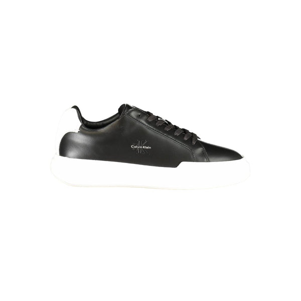Schwarzes Leder Herren Sneaker