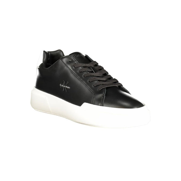 Schwarzes Leder Herren Sneaker