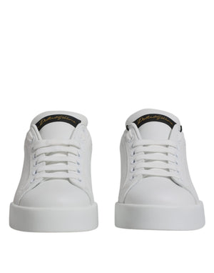 Weiß Schwarz Leder Low Top Sneakers Schuhe