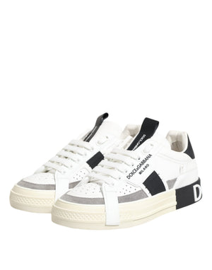 Weißes Leder Custom 2.Zero Sneakers Schuhe
