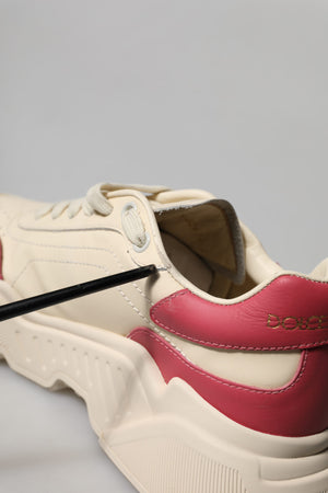 Weiß Rosa Leder Daymaster Turnschuhe Schuhe