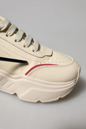 Weiß Rosa Leder Daymaster Turnschuhe Schuhe