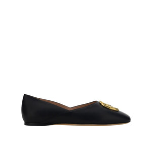 Schwarze Ballerinas aus Kalbsleder