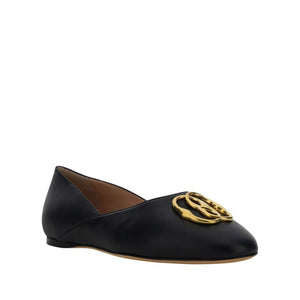 Schwarze Ballerinas aus Kalbsleder