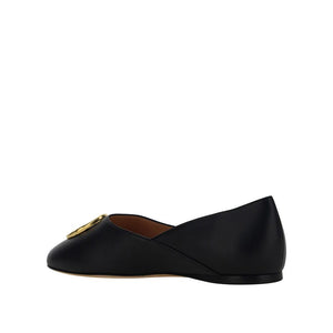 Schwarze Ballerinas aus Kalbsleder