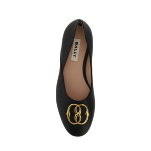 Schwarze Ballerinas aus Kalbsleder