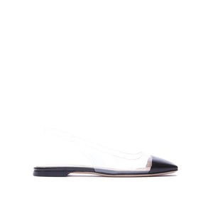 Schwarze Plexiglas-Ballerinas