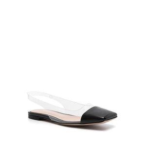 Schwarze Plexiglas-Ballerinas