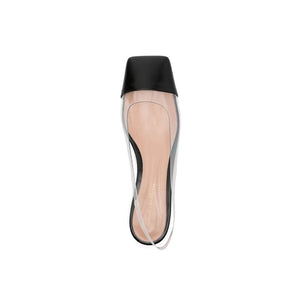 Schwarze Plexiglas-Ballerinas