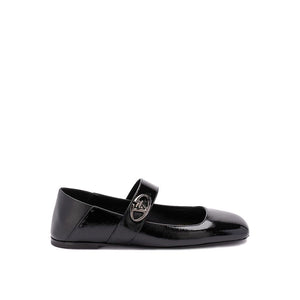 Schwarze Ballerinas aus Kalbsleder