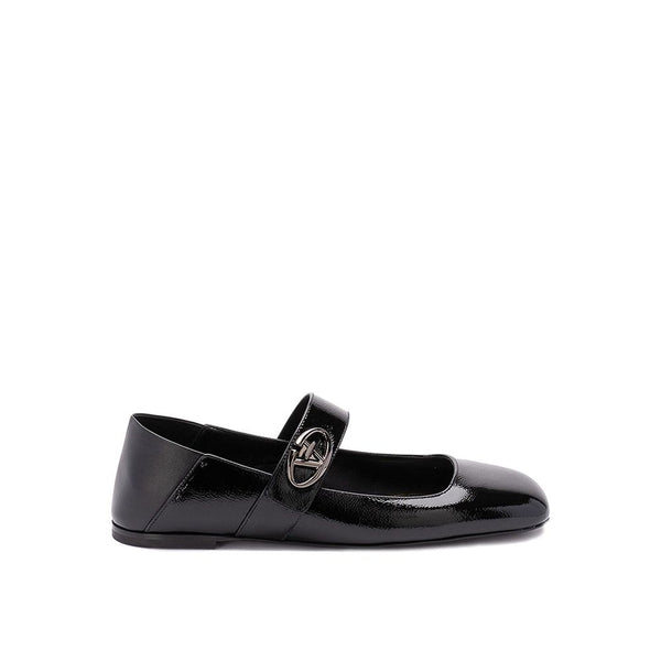 Schwarze Ballerinas aus Kalbsleder