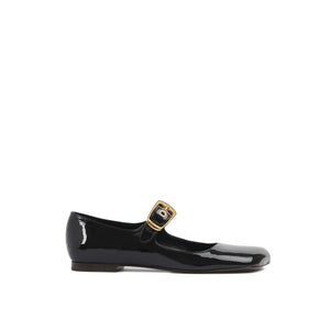 Schwarze Ballerinas aus Kalbsleder