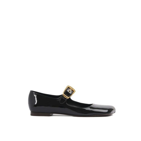 Schwarze Ballerinas aus Kalbsleder