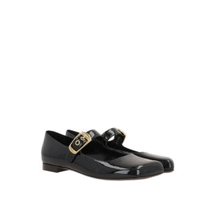Schwarze Ballerinas aus Kalbsleder