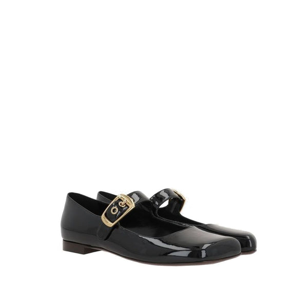 Schwarze Ballerinas aus Kalbsleder