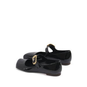 Schwarze Ballerinas aus Kalbsleder