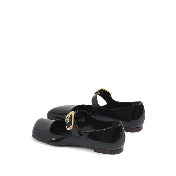 Schwarze Ballerinas aus Kalbsleder