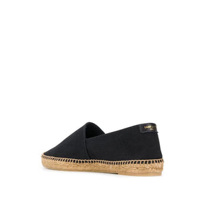 Schwarze Espadrilles aus Canvas