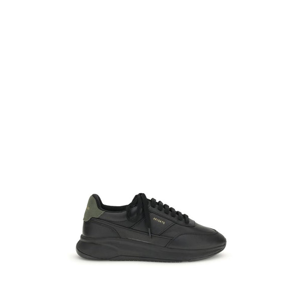 Schwarze Leder-Sportschuhe