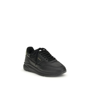 Schwarze Leder-Sportschuhe