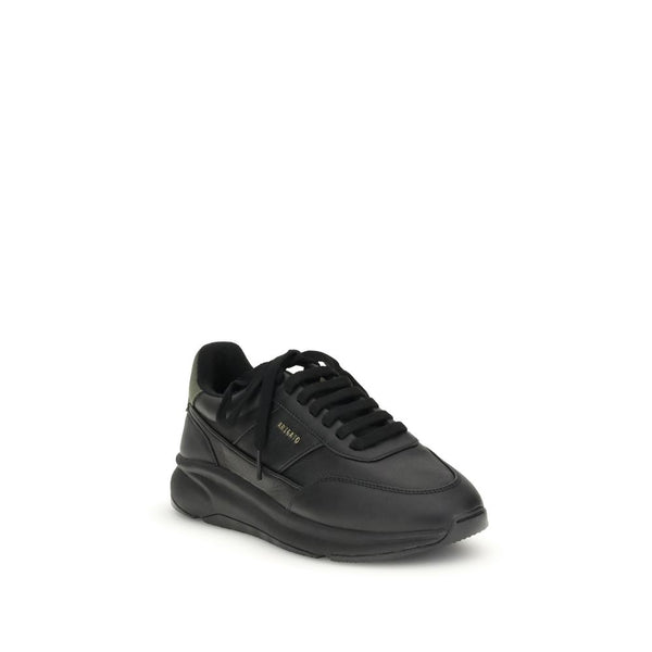 Schwarze Leder-Sportschuhe