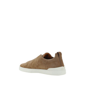 Braune Kalbsleder Bos Taurus Low-Top Sneakers