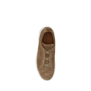 Braune Kalbsleder Bos Taurus Low-Top Sneakers