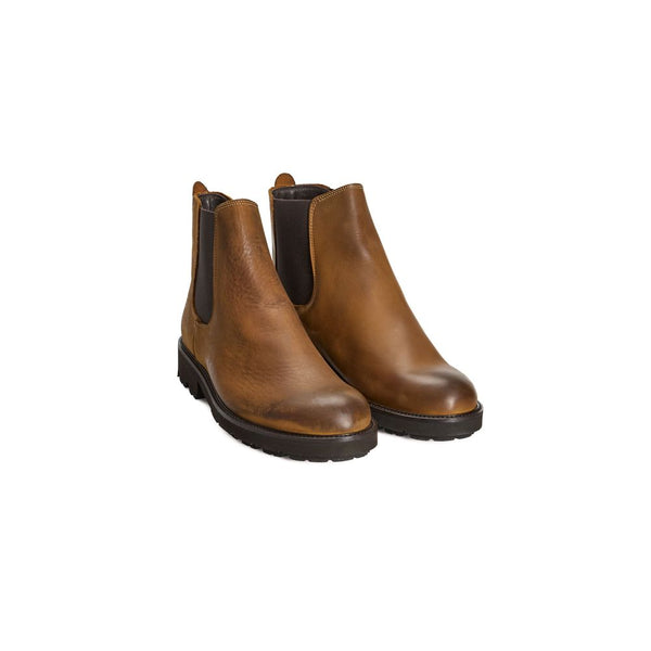Stiefel aus braunem Kalbsleder für Männer