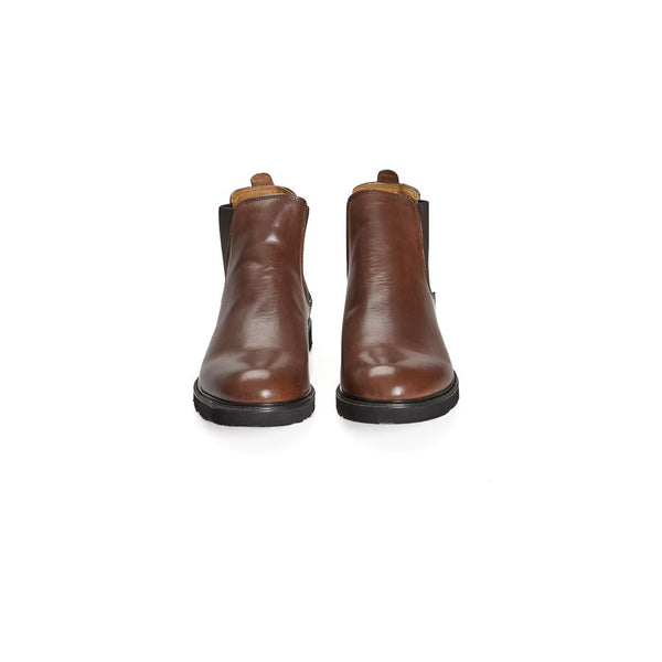 Stiefel aus braunem Kalbsleder für Männer