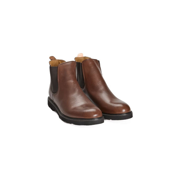Stiefel aus braunem Kalbsleder für Männer