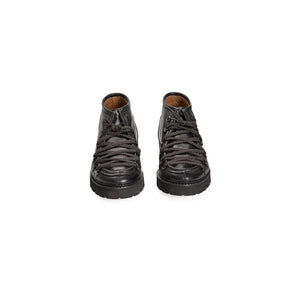 Schwarzer Kalbsleder Herrenstiefel