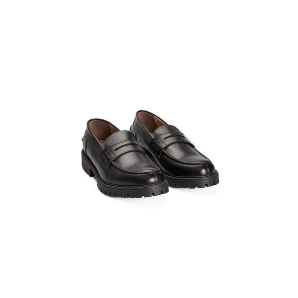 Schwarzes Kalbsleder Herren Loafer