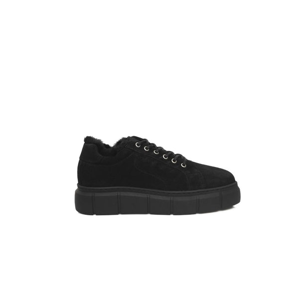 Schwarze Damen-Sneaker aus Kalbsleder