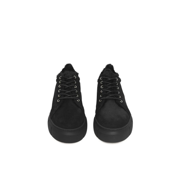 Schwarze Damen-Sneaker aus Kalbsleder