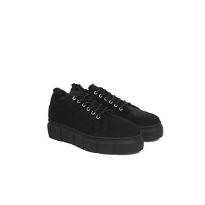 Schwarze Damen-Sneaker aus Kalbsleder