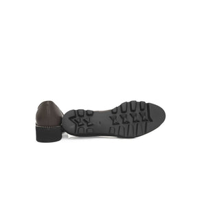 Braune Damen-Loafer aus Kuhfell