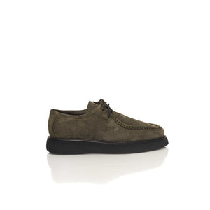 Grünes Kalbsleder Herren-Derby-Schuh