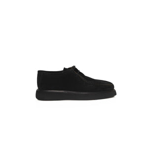 Schwarzer Kalbsleder-Derby-Schuh für Männer
