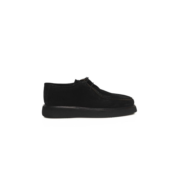 Schwarzer Kalbsleder-Derby-Schuh für Männer