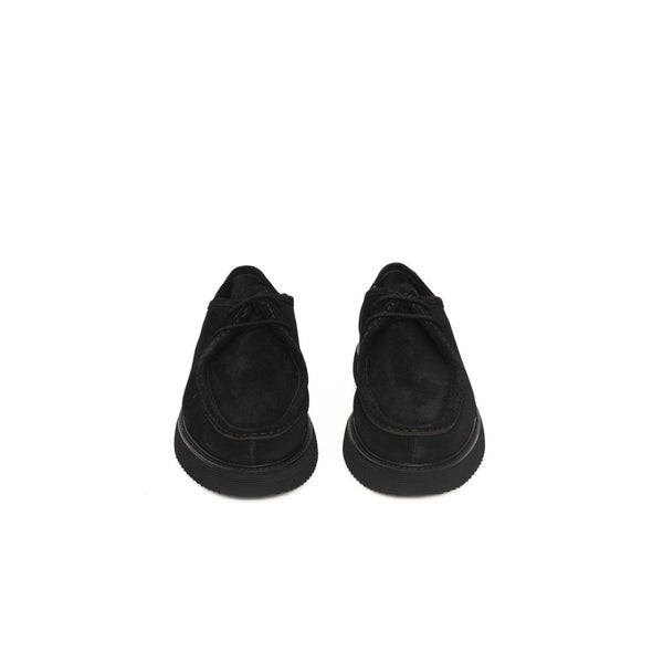 Schwarzer Kalbsleder-Derby-Schuh für Männer
